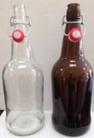 EZ CAP 1 liter (33.7 fl. oz.) Flip-Top bottles (dz)